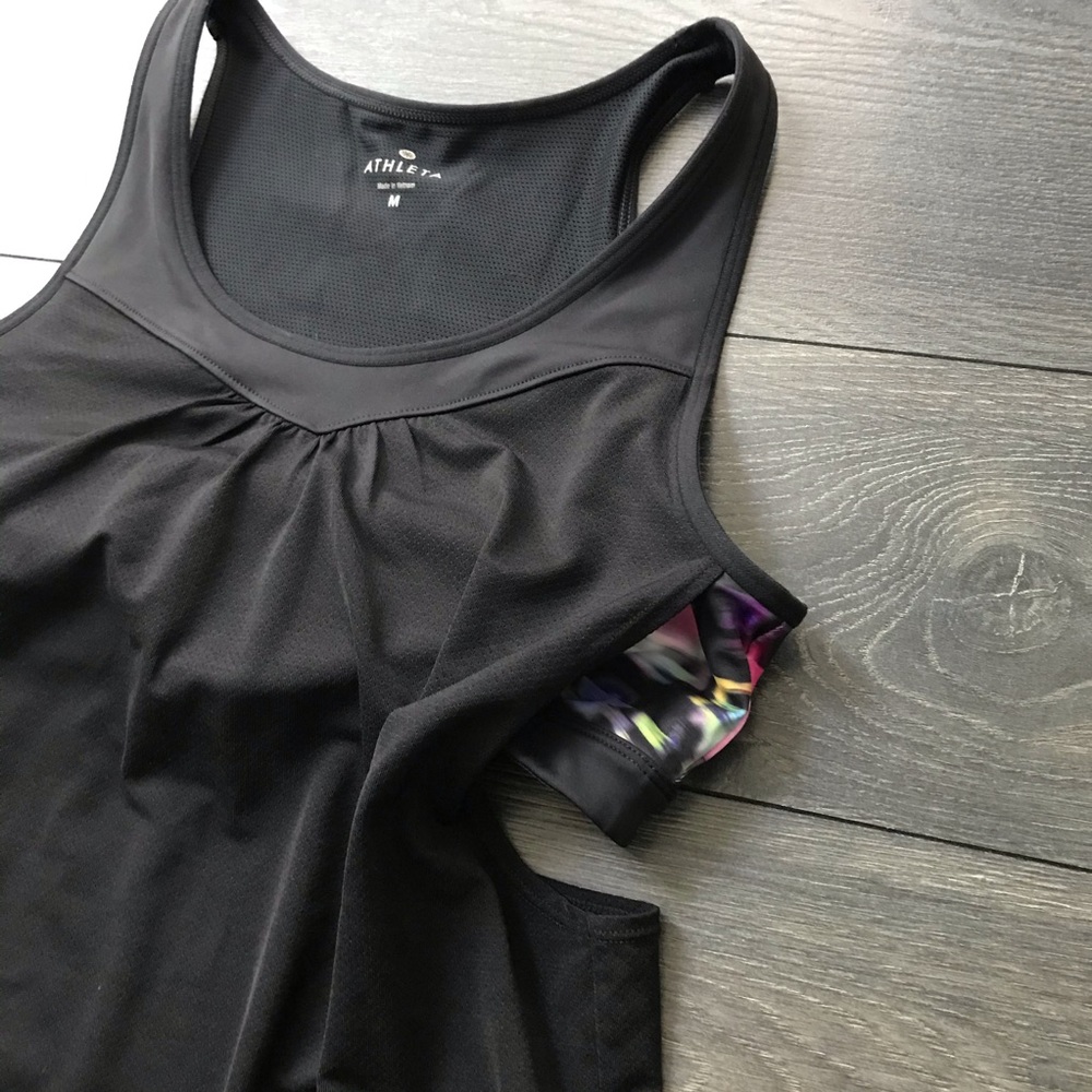 Athleta | Flowy Mesh Tank w/ Built-In Bra
